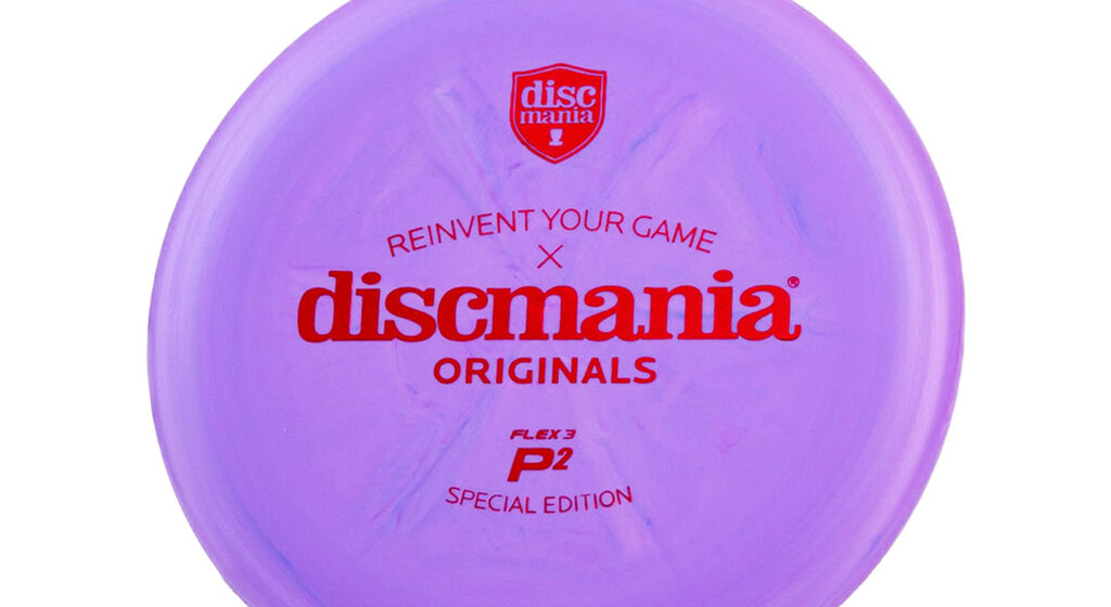 A purple discmania flex 3 p2 special edition purple disc with red stamp